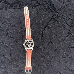 Vintage Cal Ripken Jr. collectors, watch Silver Watch with Brown Leather Strap